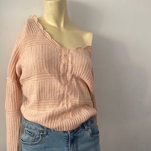 Pink knit top